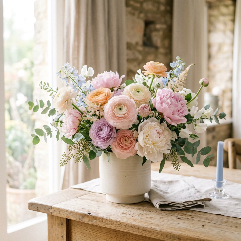 Pastel Garden Spring Bloom